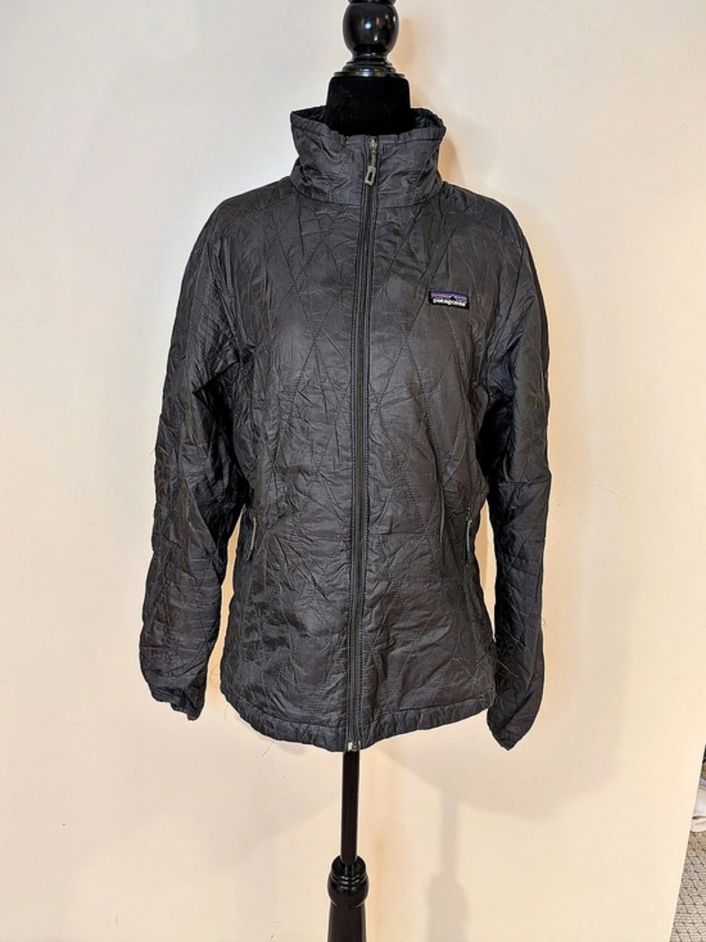 Patagonia Black Quilted Primaloft Insulated Jacket Size Medium